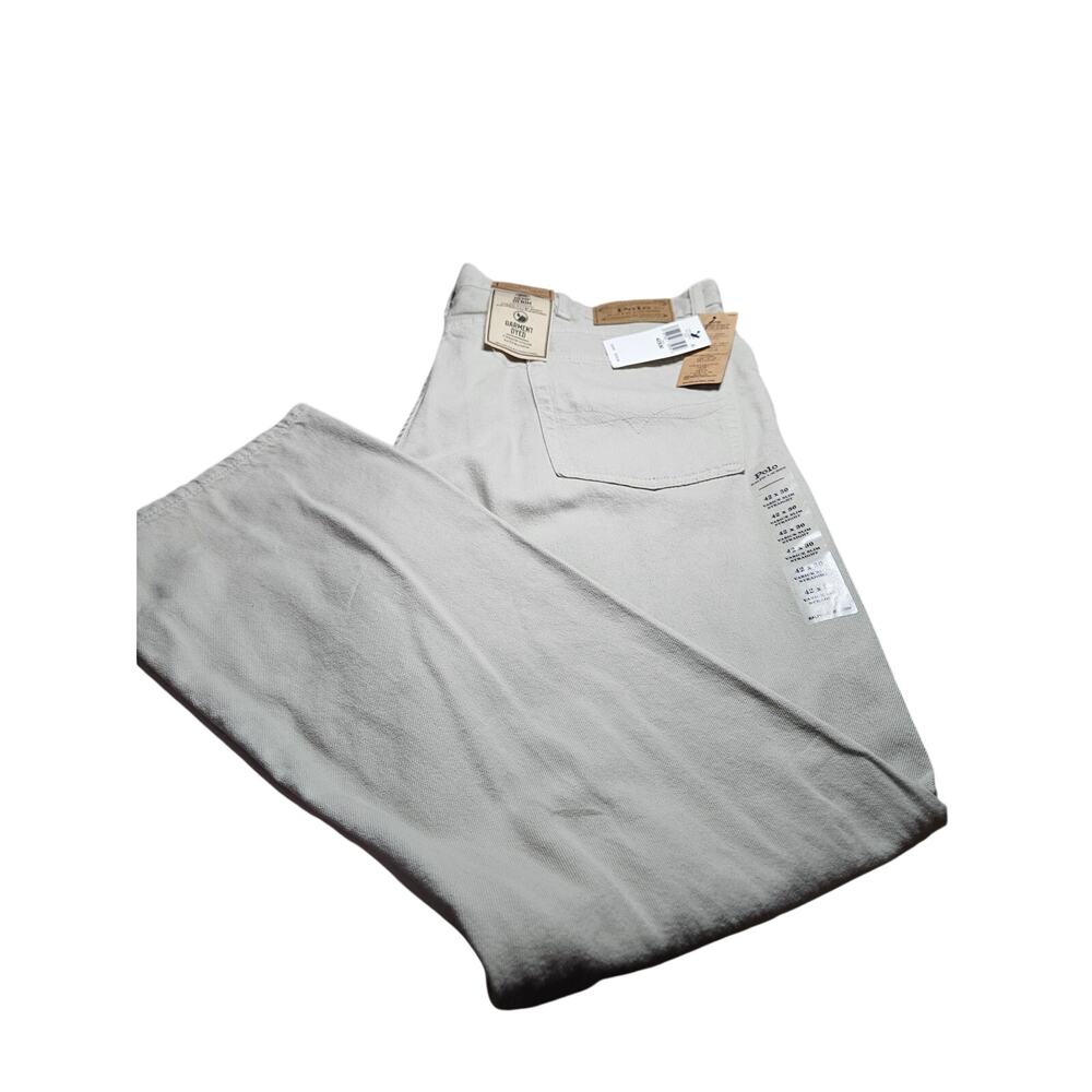 Polo Varick Hemp Denim 5 Pocket Jeans Stone Size 42x30 NWT